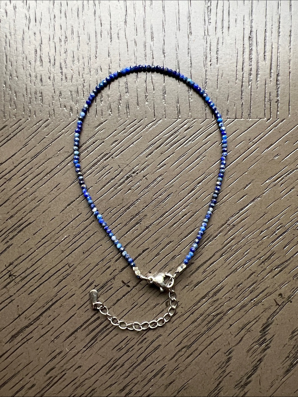 Lapis lazuli anklet